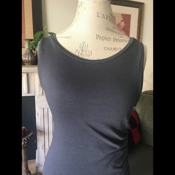LEITH Blue Gray BodyCon Sleeveless Jewel Neck Dress Size M - Picture 2 of 13